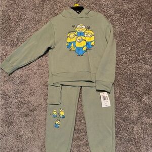 Green Minions Hoodie and Pants Set